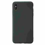 For iPhone XS Shockproof Frosted TPU Transparent Protective Case(Green)