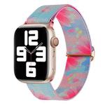 For Apple Watch 8 41mm Painted Pattern Nylon Replacement Watch Band(Flower Butterfly)