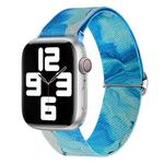 For Apple Watch 8 45mm  Painted Pattern Nylon Replacement Watch Band(Ocean Blue)