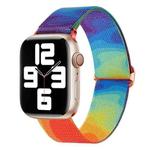 For Apple Watch SE 2022 40mm Painted Pattern Nylon Replacement Watch Band(Liquid Colorful)