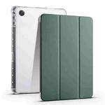 For OPPO Pad Air 10.36 2022 3-folding Transparent TPU Smart Leather Tablet Case with Pen Slot(Green)