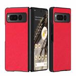 For Google Pixel Fold Cross Texture All Inclusive Shockproof Protective Phone Case(Red)
