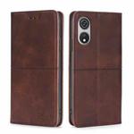 For CUBOT P60 Cow Texture Magnetic Leather Phone Case(Dark Brown)