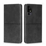 For TCL 40 XE 5G / 40X 5G T601D Cow Texture Magnetic Leather Phone Case(Black)