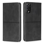 For TCL 505 4G Cow Texture Magnetic Leather Phone Case(Black)