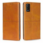 For TCL 50 5G Cow Texture Magnetic Leather Phone Case(Light Brown)