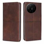 For TCL 50 XL Cow Texture Magnetic Leather Phone Case(Dark Brown)