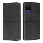 For TCL 501 4G Cow Texture Magnetic Leather Phone Case(Black)