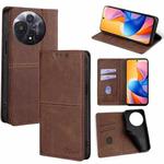 For TCL 60R 5G Cow Texture Magnetic Leather Phone Case(Dark Brown)