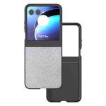 For Motorola Razr 50 ABEEL Diamond Series Black Edge Phone Case(Silver)