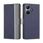 For Infinix Hot 30i 4G Twill Texture Side Button Leather Phone Case(Blue)