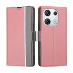 For Infinix GT 10 Pro 5G Twill Texture Side Button Leather Phone Case(Pink)