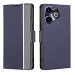 For Infinix Hot 40i Twill Texture Side Button Leather Phone Case(Blue)