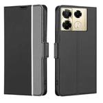 For Infinix Note 40 Pro 4G Twill Texture Side Button Leather Phone Case(Black)