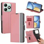 For Infinix Note 50x 5G Twill Texture Side Button Leather Phone Case(Pink)