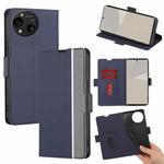 For Sharp Aquos R10 Twill Texture Side Button Leather Phone Case(Blue)