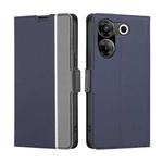 For Tecno Camon 20 Pro 5G Twill Texture Side Button Leather Phone Case(Blue)