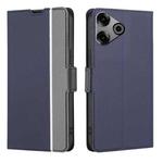 For Tecno Pova 6 Pro 5G Twill Texture Side Button Leather Phone Case(Blue)