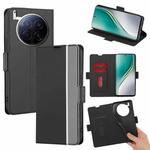For Tecno Camon 40 Premier 5G Twill Texture Side Button Leather Phone Case(Black)