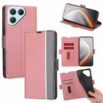 For Tecno Pova 7 Pro Twill Texture Side Button Leather Phone Case(Pink)