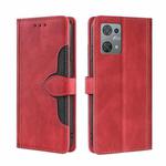 For Blackview Oscal C30 Skin Feel Magnetic Buckle Leather Phone Case(Red)