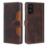 For TCL 50 SE 4G Skin Feel Magnetic Buckle Leather Phone Case(Brown)