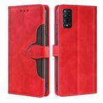 For TCL 50 5G Skin Feel Magnetic Buckle Leather Phone Case(Red)