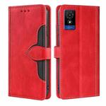 For TCL 501 4G Skin Feel Magnetic Buckle Leather Phone Case(Red)