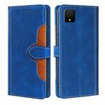 For TCL 502 Skin Feel Magnetic Buckle Leather Phone Case(Blue)