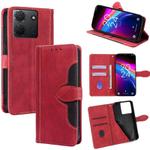 For TCL 503 4G Skin Feel Magnetic Buckle Leather Phone Case(Red)