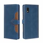 For Sharp Aqous Wish3 Skin Feel Magnetic Buckle Leather Phone Case(Blue)