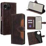 For Sharp Aquos R10 Skin Feel Magnetic Buckle Leather Phone Case(Brown)