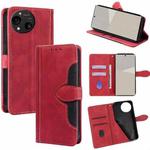 For Sharp Aquos R10 Skin Feel Magnetic Buckle Leather Phone Case(Red)