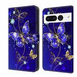 For Google Pixel 7 Pro Crystal 3D Shockproof Protective Leather Phone Case(Diamond Butterfly)