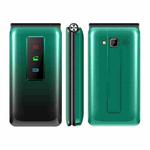 UNIWA T320E Flip Phone, 2.4 inch, SC6531E, Support Bluetooth, Torch, FM, GSM, Dual SIM(Green)