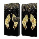 For Huawei P20 Lite Crystal 3D Shockproof Protective Leather Phone Case(Golden Wings)