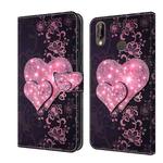For Huawei P20 Lite Crystal 3D Shockproof Protective Leather Phone Case(Lace Love)