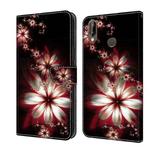 For Huawei P20 Lite Crystal 3D Shockproof Protective Leather Phone Case(Fantastic Flower)