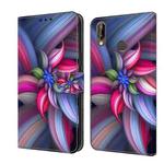 For Huawei P20 Lite Crystal 3D Shockproof Protective Leather Phone Case(Colorful Flower)