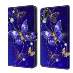 For Huawei P20 Lite Crystal 3D Shockproof Protective Leather Phone Case(Diamond Butterfly)