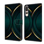 For Huawei P20 Pro Crystal 3D Shockproof Protective Leather Phone Case(Gold Outline)