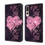 For Huawei P20 Pro Crystal 3D Shockproof Protective Leather Phone Case(Lace Love)