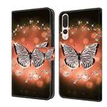 For Huawei P20 Pro Crystal 3D Shockproof Protective Leather Phone Case(Crystal Butterfly)