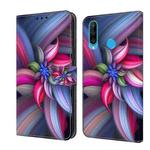 For Huawei P30 Lite Crystal 3D Shockproof Protective Leather Phone Case(Colorful Flower)