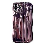 For iPhone 14 Pro Max Electroplating Water Ripple TPU Phone Case(Purple)