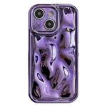 For iPhone 14 Electroplating Meteorite Texture TPU Phone Case(Purple)