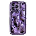 For iPhone 14 Pro Electroplating Meteorite Texture TPU Phone Case(Purple)