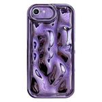 For iPhone SE 2022 /2020 / 8 / 7 Electroplating Meteorite Texture TPU Phone Case(Purple)