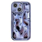 For iPhone 13 Electroplating Meteorite Texture TPU Phone Case(Blue)
