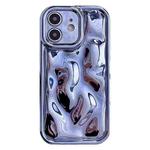 For iPhone 12 Electroplating Meteorite Texture TPU Phone Case(Blue)